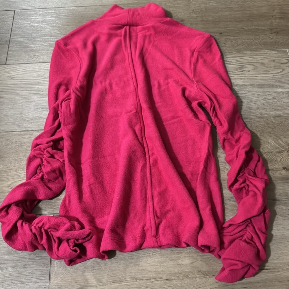 NWT! By Anthropologie Raspberry Ruched-Sleeve Tur… - image 7
